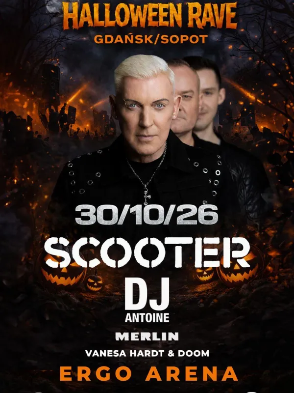 Scooter - Halloween Rave Festival, Hala Ergo Arena Gdańsk Sopot 30 października 2026 (piątek), godz. 19:00