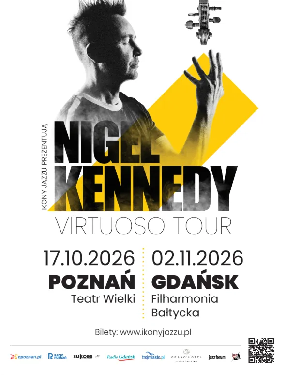 Nigel Kennedy - Virtuoso Tour, Polska Filharmonia Bałtycka Gdańsk 2 listopada 2026 (poniedziałek), godz. 20:00